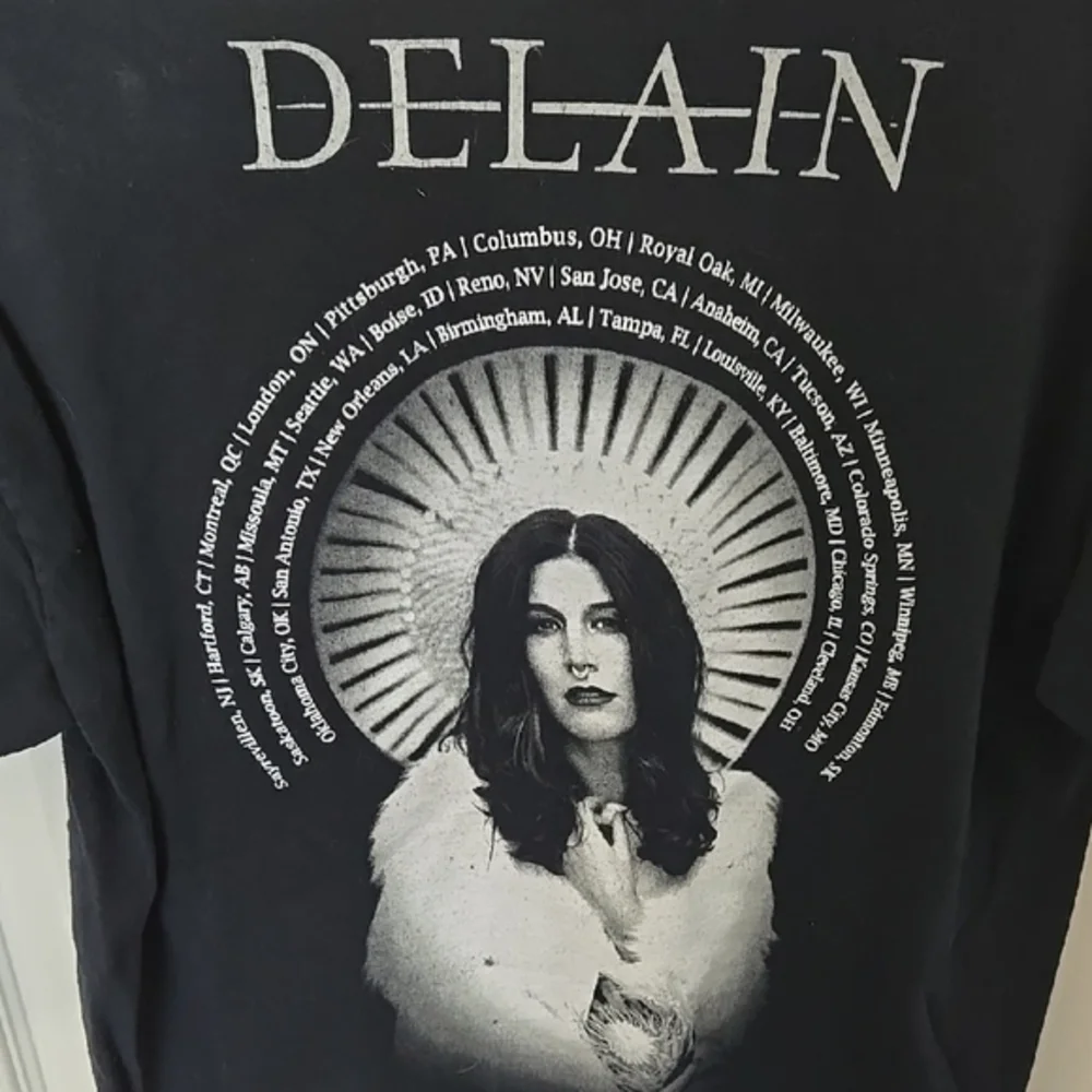 Delain Lunar Prelude 2016 Tour Graphic Tee - Black and Blue - Picture 4 of 5